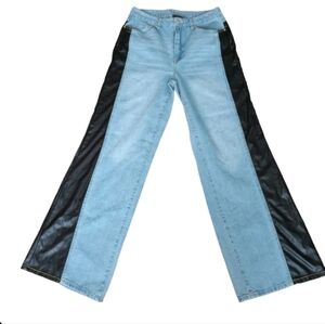 Venus New Vintage Leather Wide Leg Jeans Ladies Size 12